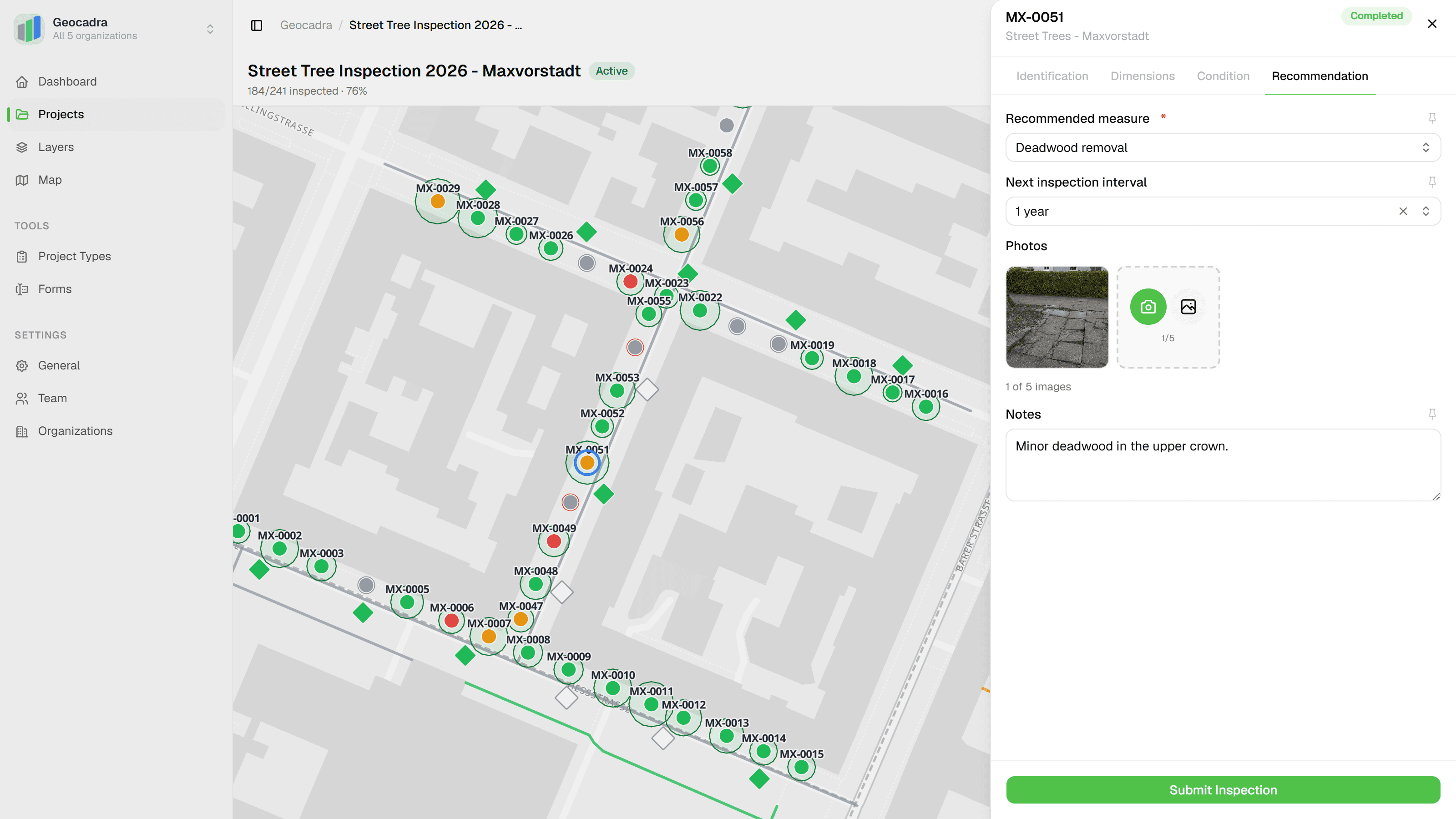 Field inspections, one or a hundred at a time