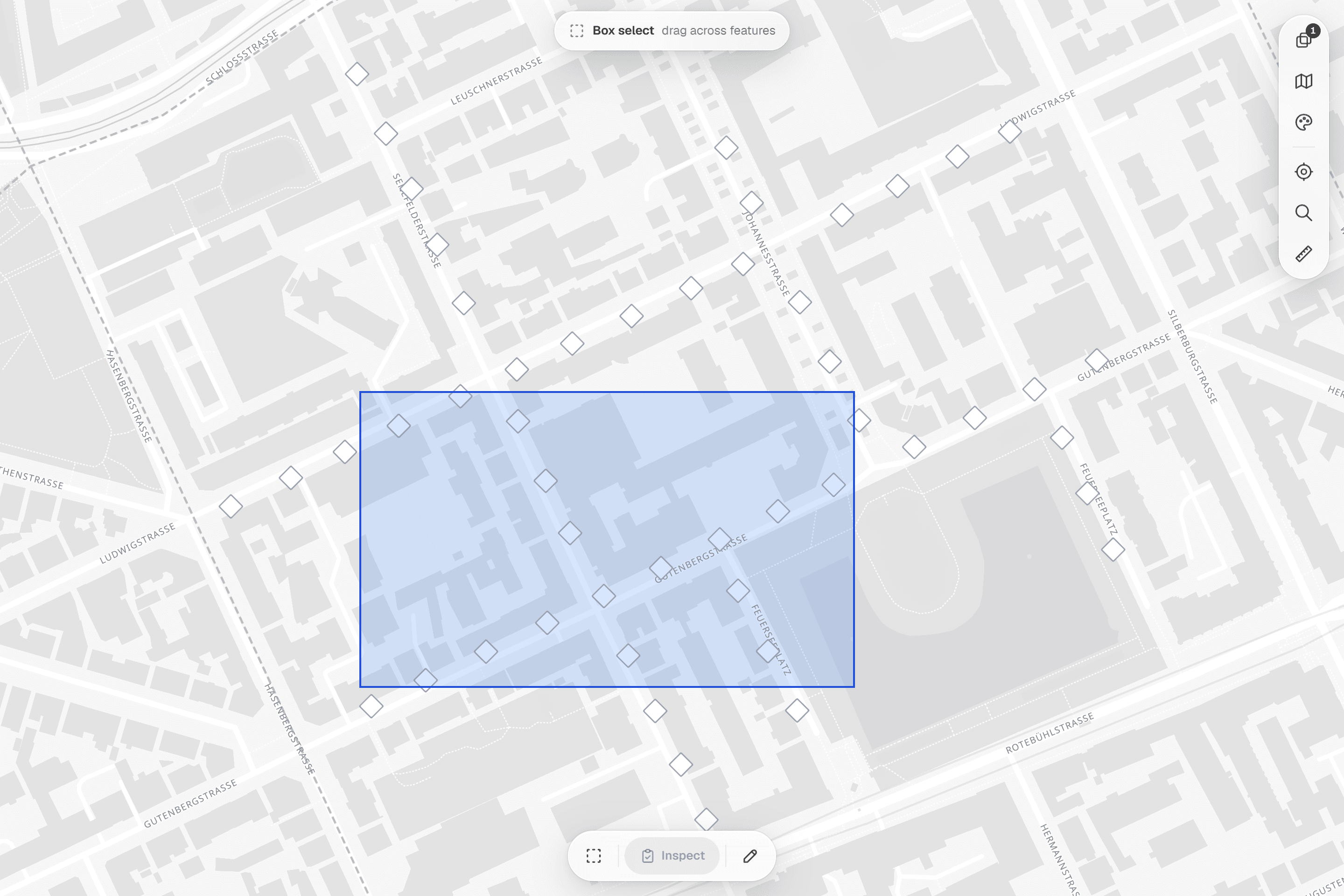 Auswählen, was inspiziert wird